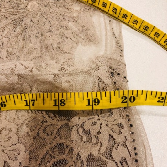 Vintage beaded & lace vest beige no tags - Picture 5 of 7